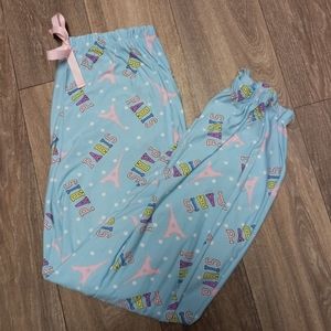 New Paris logo pajama pants plus size 1x